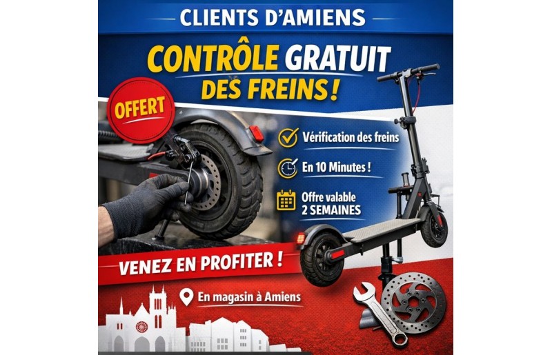Révision trottinette offerte à Amiens : freins & pneus gratuits High’tems